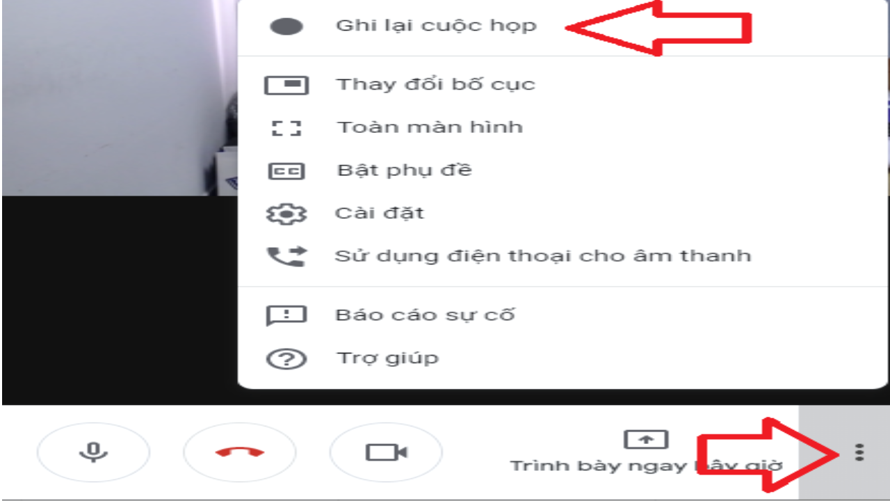 Ghi hình lại buổi học để tiện việc xem lại