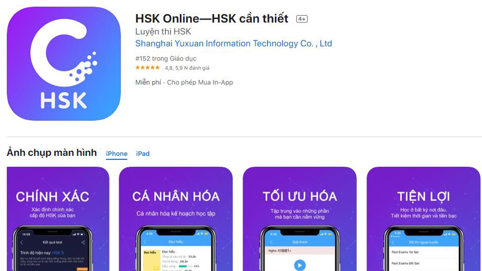 Ứng dụng ôn luyện thi tiếng Trung HSK Online