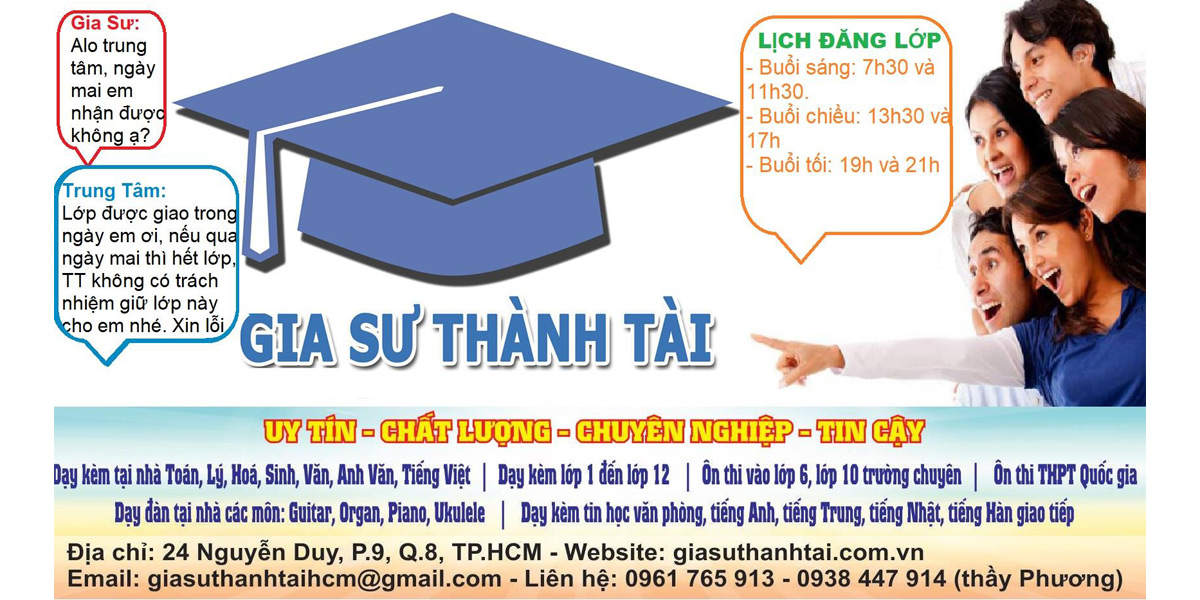 Thành Tài cung cấp dịch vụ gia sư ngoại ngữ online từ tiếng Anh, tiếng Hoa và tiếng Pháp