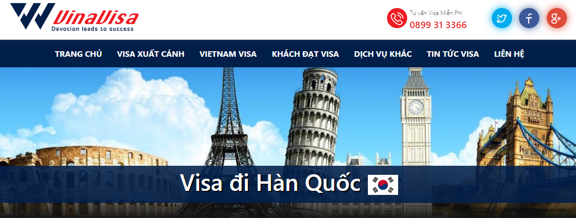 Dịch vụ xin visa Hàn Quốc VinaVisa tại Đà Nẵng