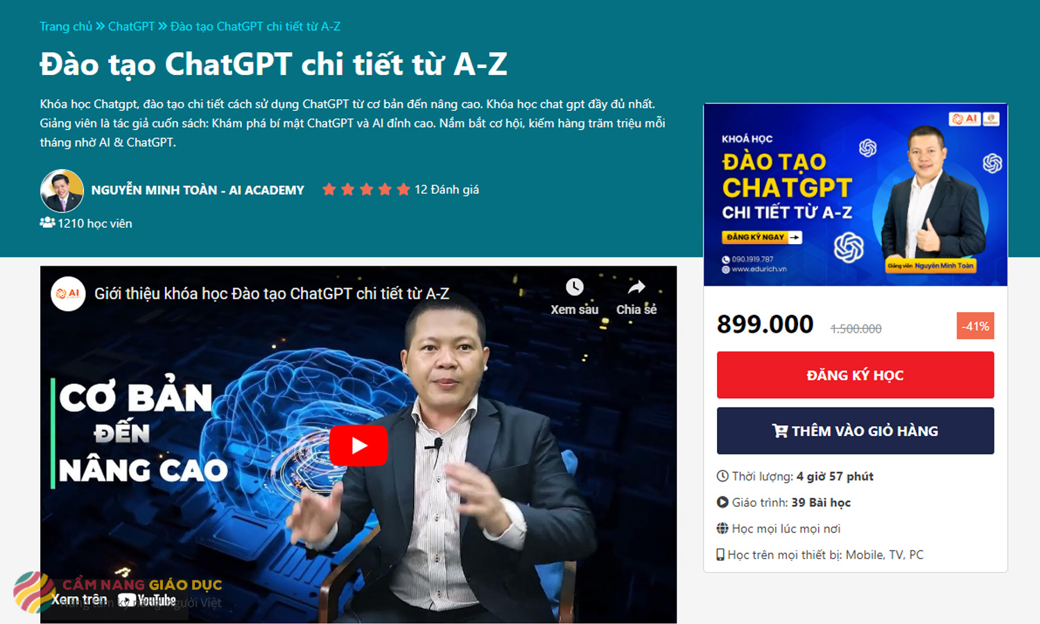 Khóa học đào tạo Chat GPT chi tiết từ A - Z cùng  AI Academy