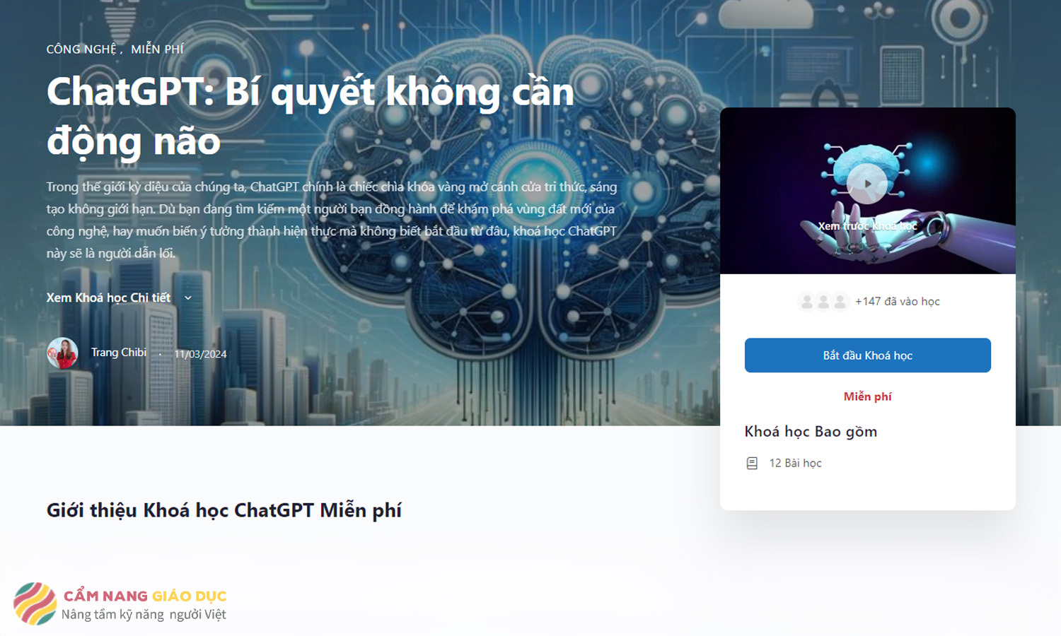 Khóa học Chat GPT chuyên sâu tại 3T ACADEMY